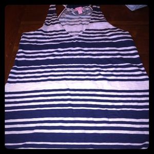 Lily Pulitzer strip racer back tank top